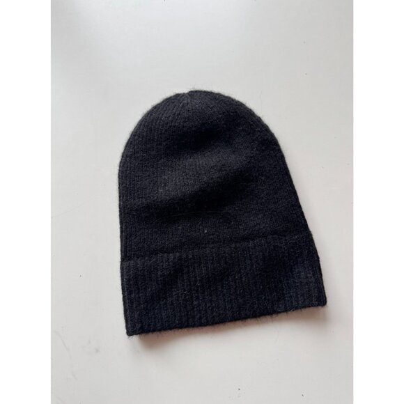 Aritzia AUXILIARY Black Polyamide Alpaca Wool Blend Knit Beanie Hat, One Size - Picture 7 of 11